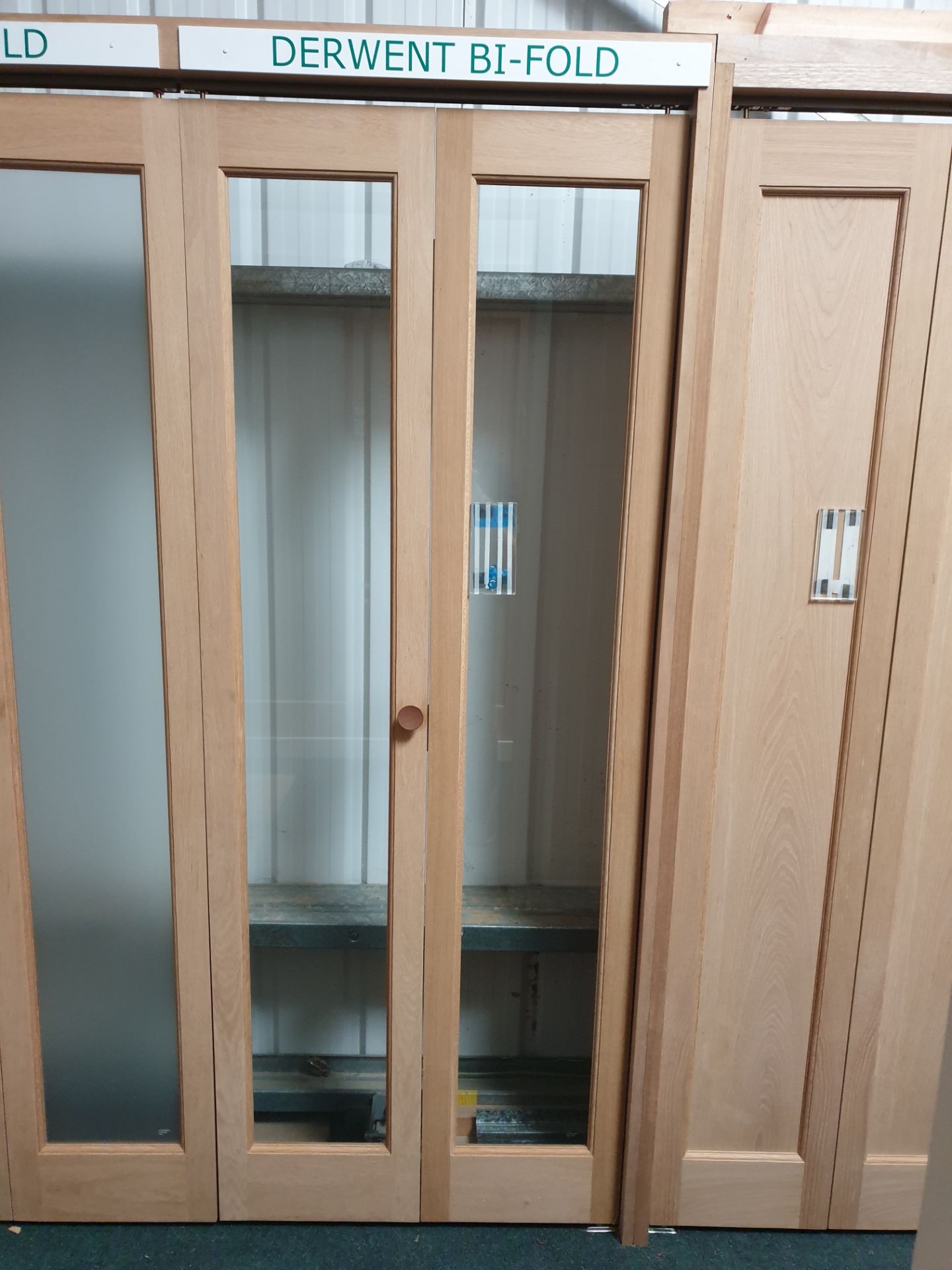 2 x Derwent Bi Fold Clear Glazed BFDER30 1936x758x35mm Internal Doors - Lots to be handed out in