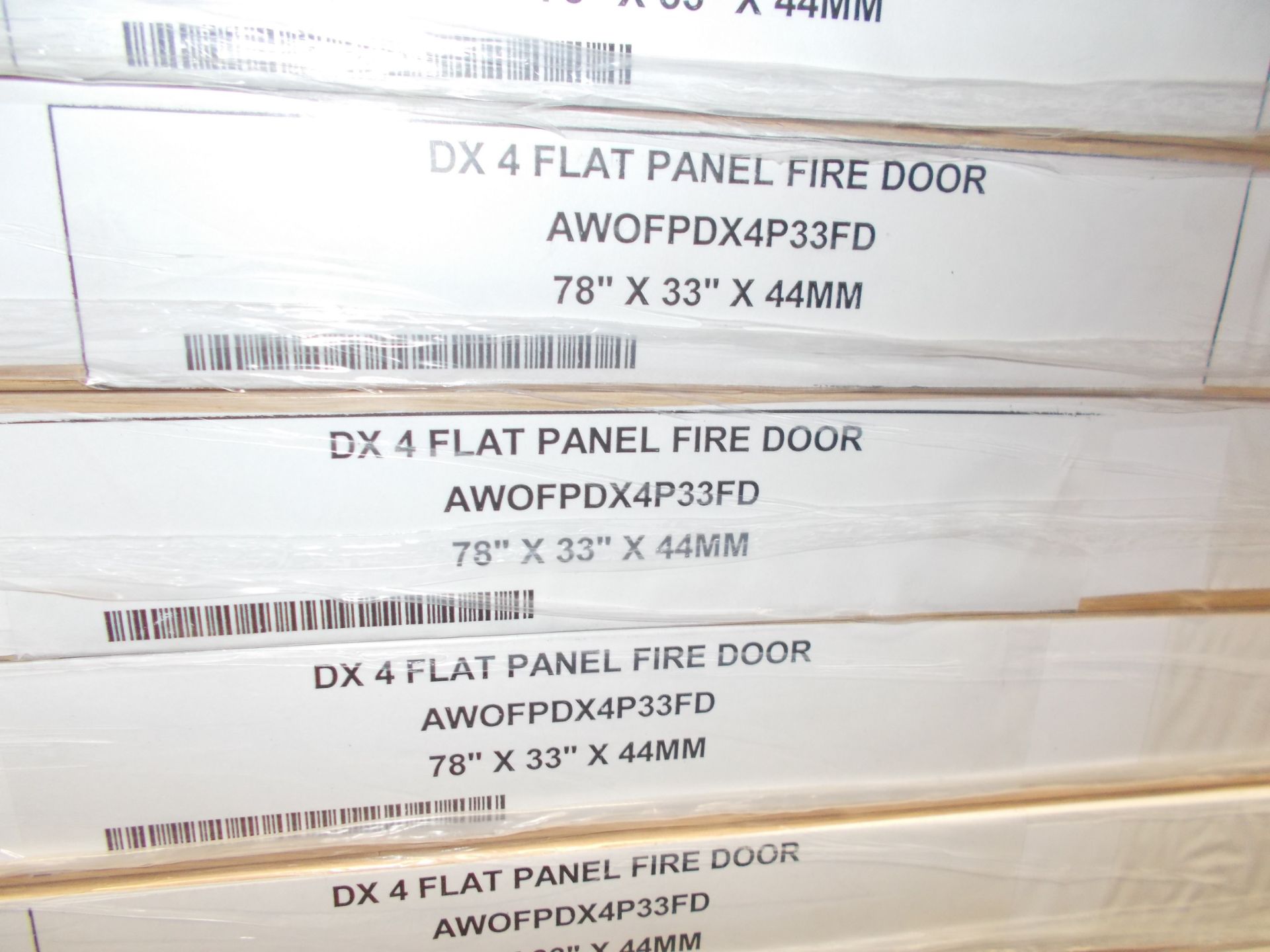 3 x DX 4 Flat Panel Fire Door AWOFPDX4P33FD 78”x33”x44mm - Lots to be handed out in order they are - Image 3 of 3