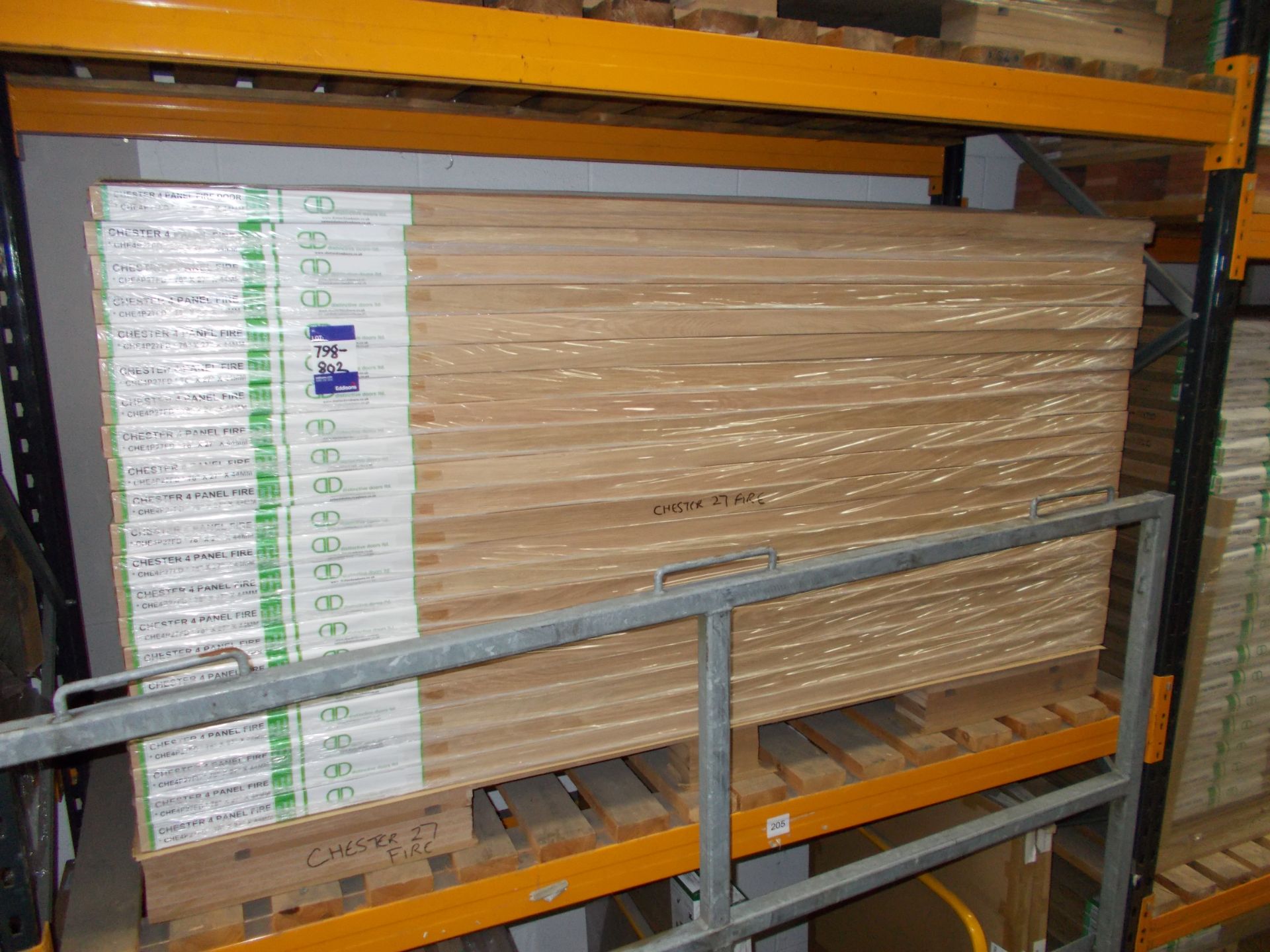 4 x Chester 4 Panel Internal Fire Door CHE4P27FD, 78”x27”x44mm - Lots to be handed out in order they - Image 2 of 3