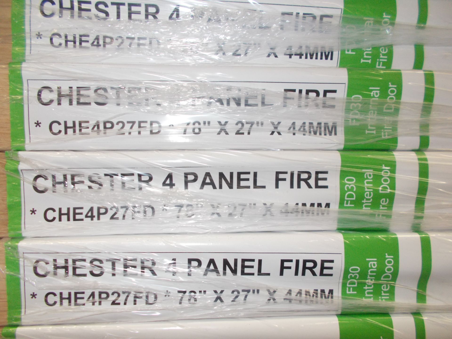 4 x Chester 4 Panel Internal Fire Door CHE4P27FD, 78”x27”x44mm - Lots to be handed out in order they - Image 3 of 3