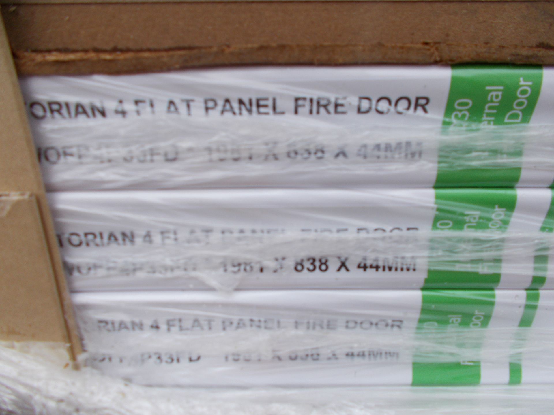 5 x Victorian 4 Flat Panel Int Fire Door AWOFP4P33FD, 1981x838x44mm - Lots to be handed out in order - Image 3 of 3