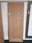 9 x Internal Oak Mexicano FD30 Prefinished Internal Fire Door, 44x838x1981mm - Lots to be handed out