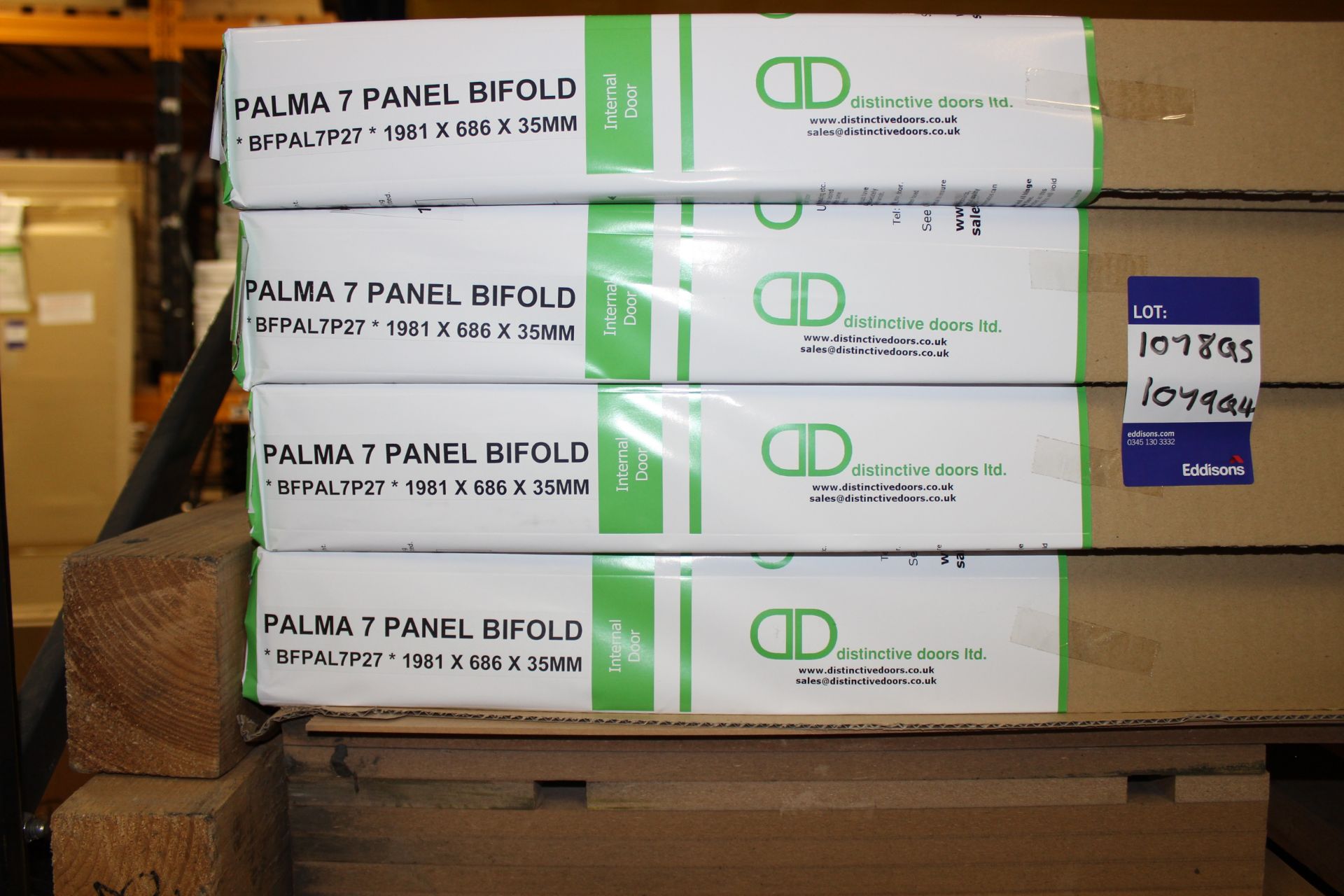 4 x Palma 7 Panel Bi Fold BFPAL7P27 1981x686x35mm Internal Door - Lots to be handed out in order - Image 2 of 3