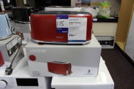 Linsar 4 Slice Toaster KY832RED Rrp. £49.99