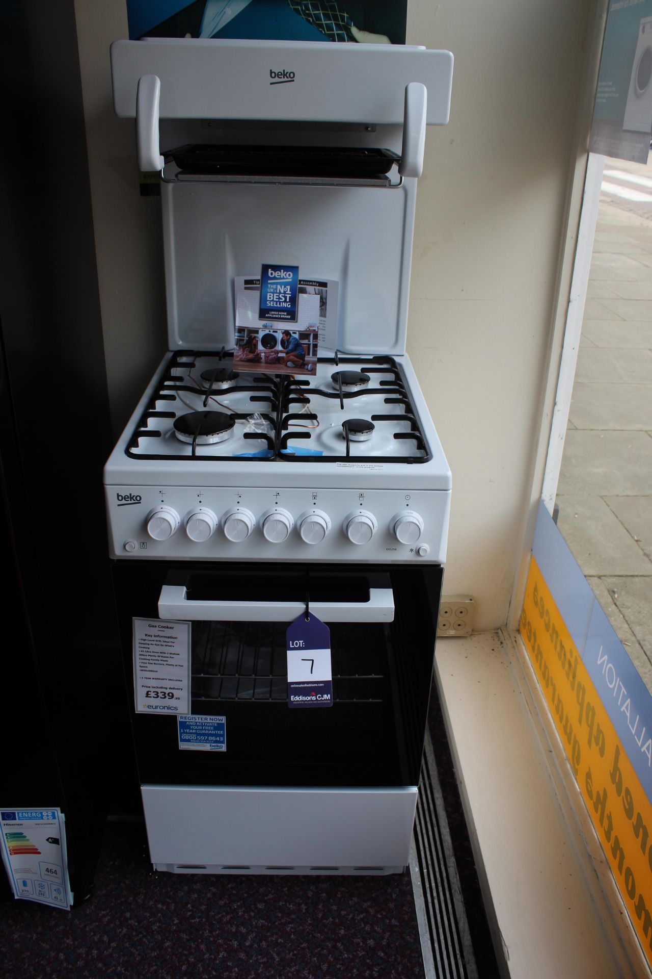 Beko KA52NEW Gas Cooker, Rrp. £339.99