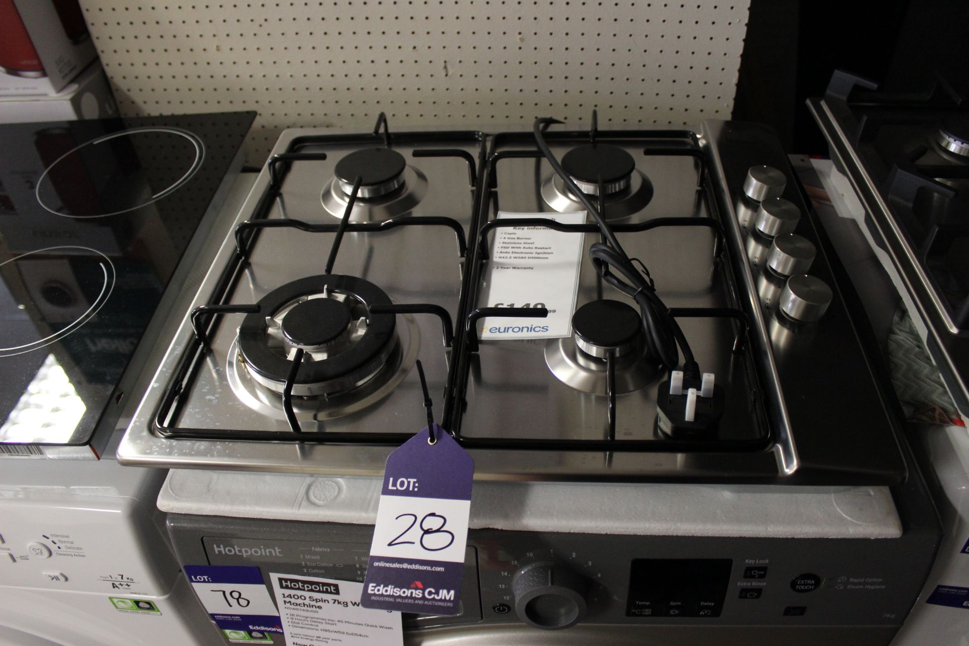 Caple Gas Hob, C706G Rrp. £149.99