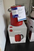 Linsar Electric Cordless Jug Kettle Red Rrp. £34.99