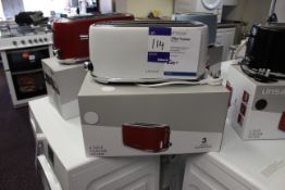 Linsar 4 Slice Toaster KY832WHITE Rrp. £49.99