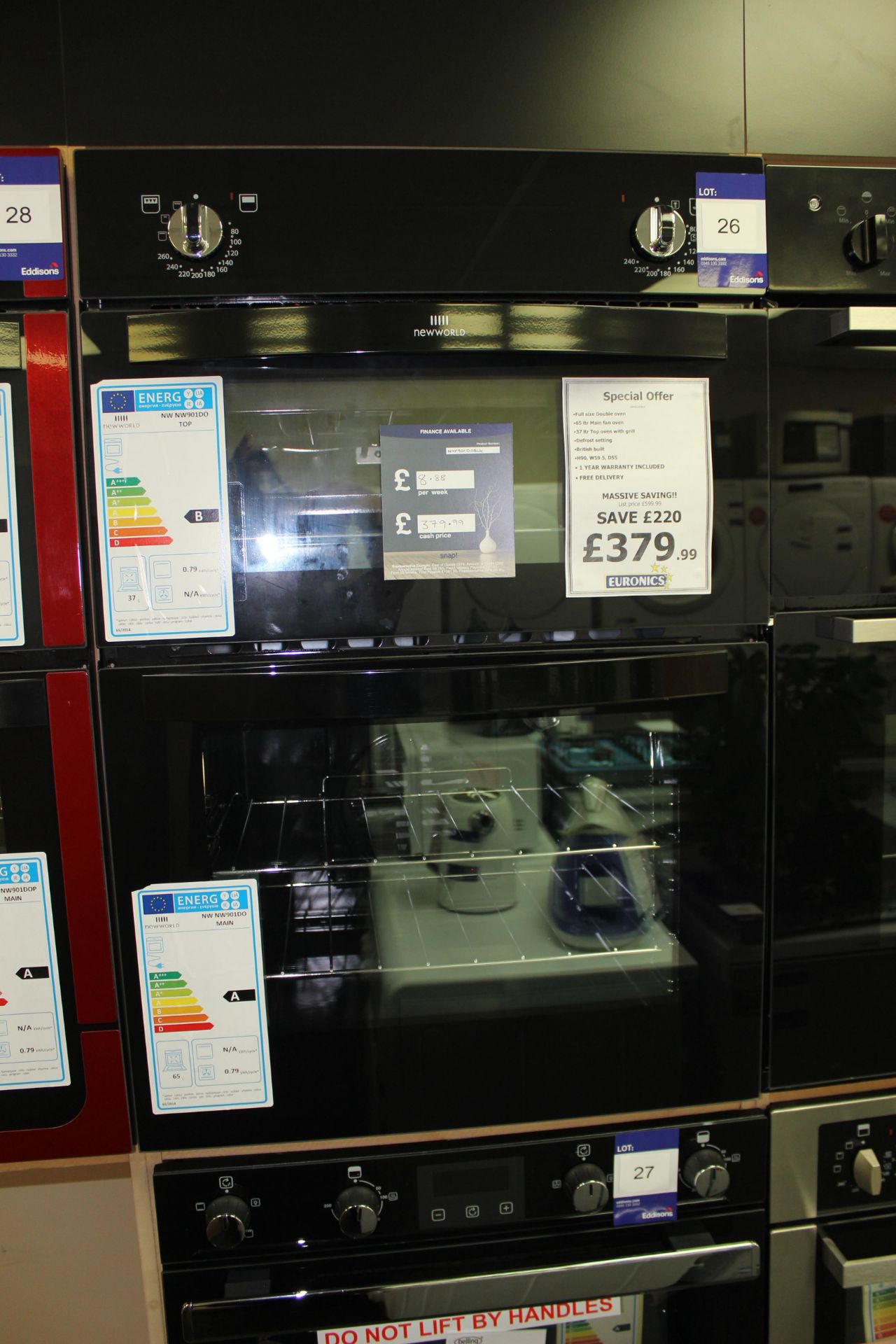 New World Full Size Double Oven NW901D08LK Rrp. £379.99