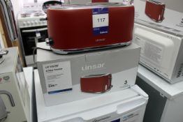 Linsar KY832RED 4 Slice Toaster Rrp. £49.99
