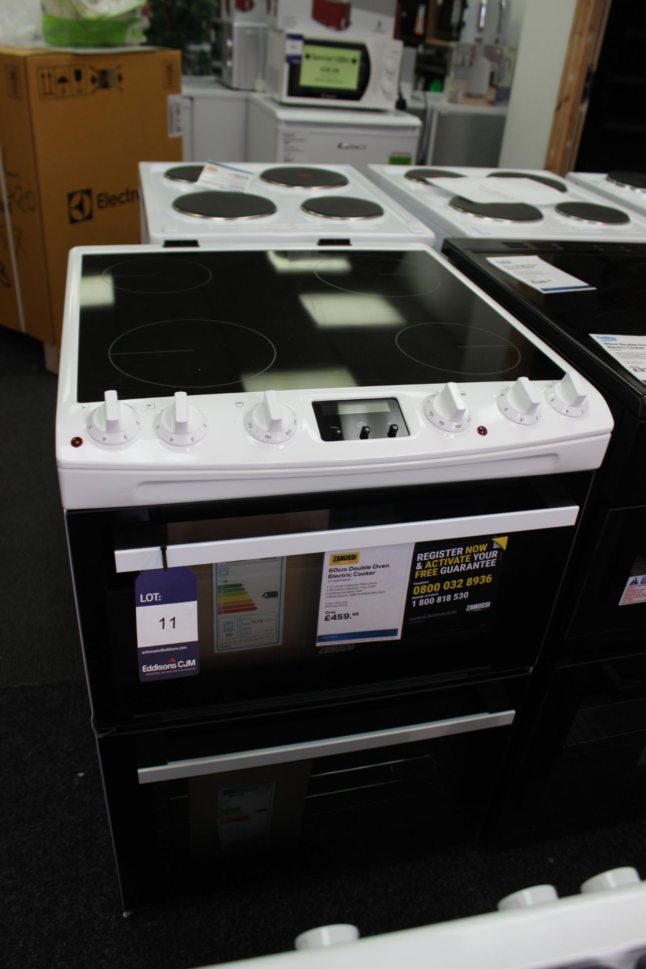 Zanussi 80cm Double Oven Electric ZCV66079WA Rrp. £459.99