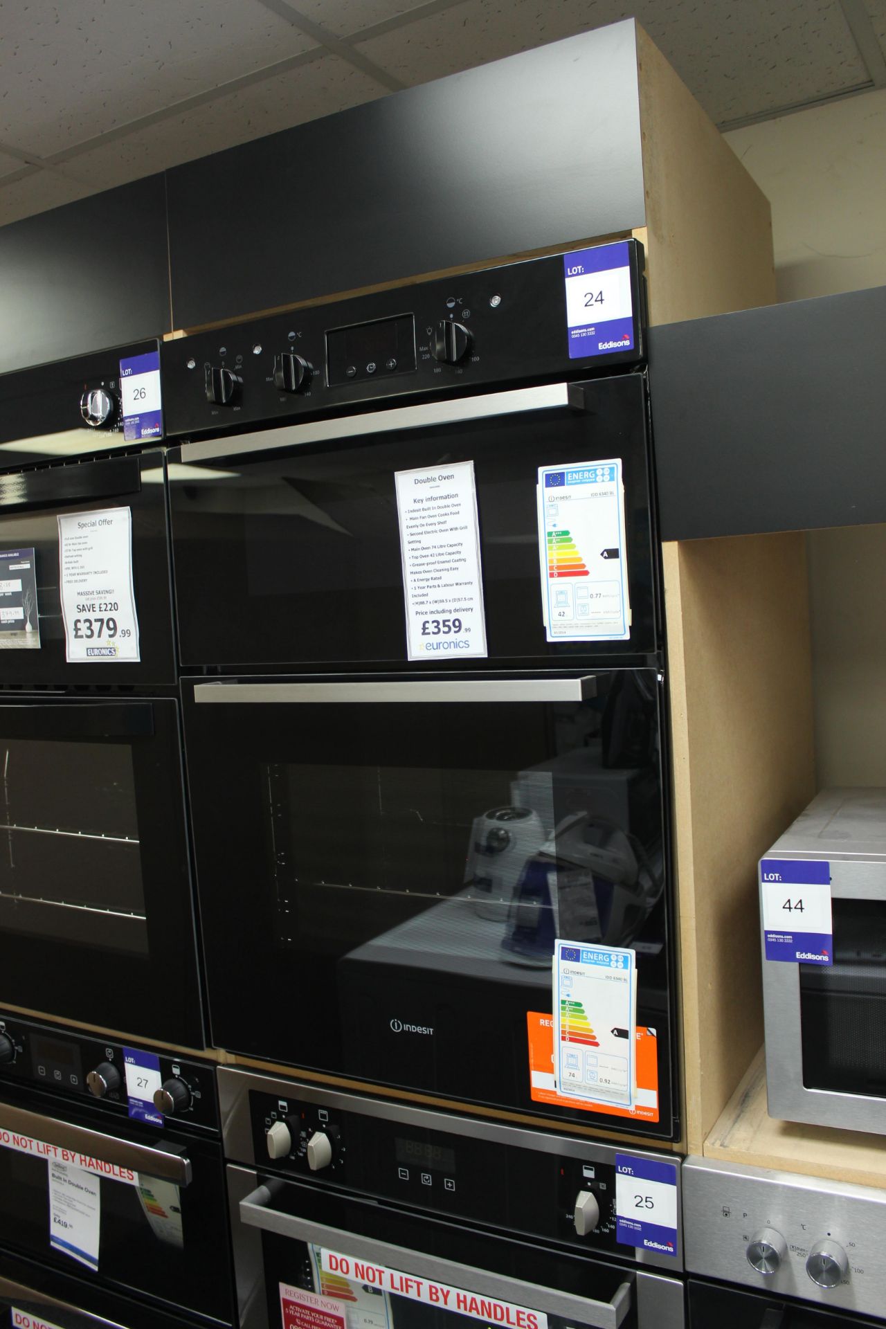 Indesit Built In Double Oven IDD6340AL, Rrp. £359.99 Ex Display