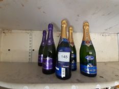 3 x Pommery Royal, Brut, Reims, 2 x Taittinger Nocturne, Sec, Reims, 2 x Funkelpunkt, 2 x Vouvray