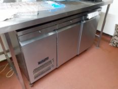 Williams stainless steel twin door counter refrige