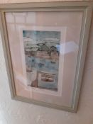 Penny Turnbull 'Salcombe' framed print, Filim Ejan 'landscape' painting and limited edition Bryan Il