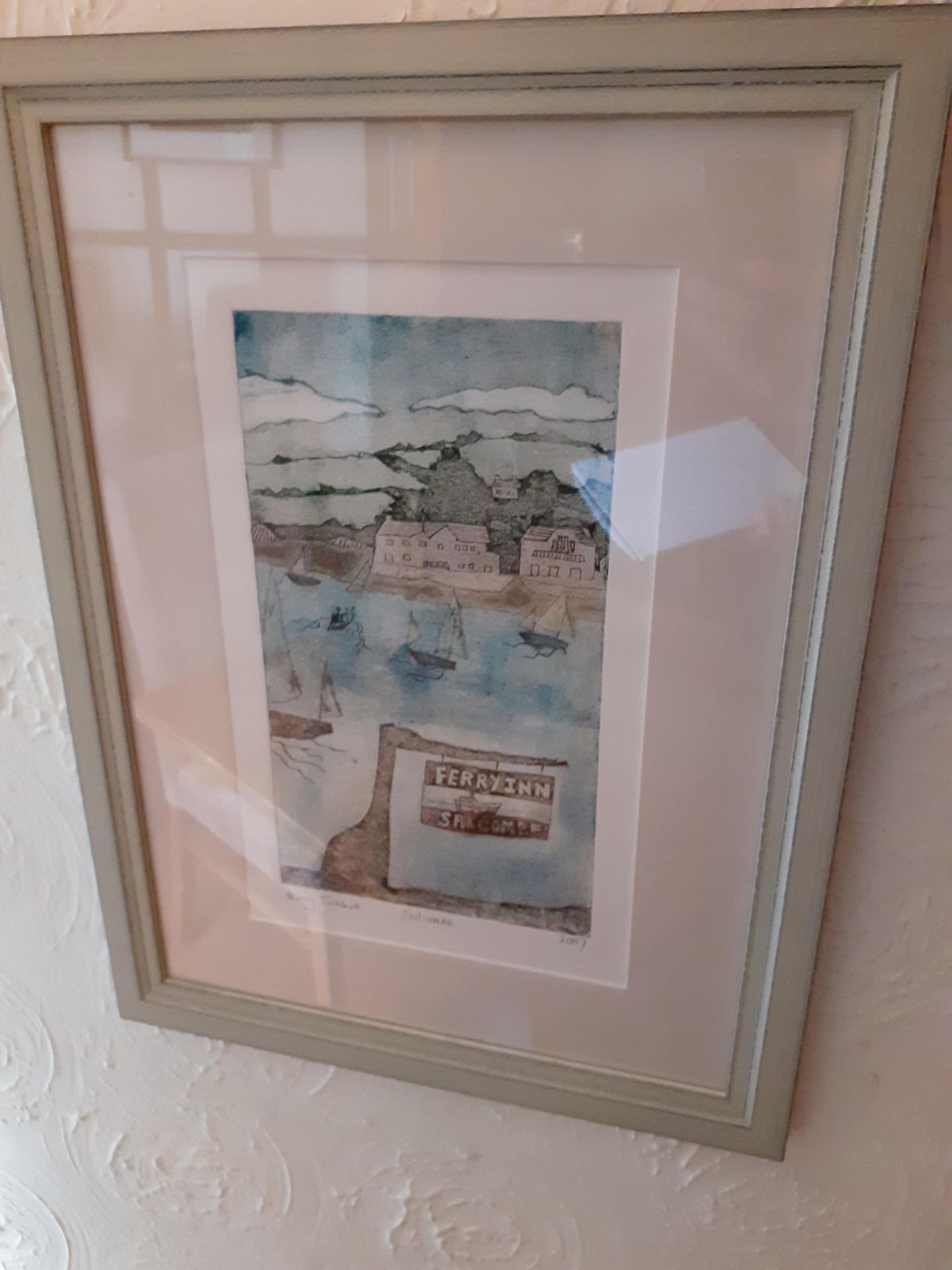 Penny Turnbull 'Salcombe' framed print, Filim Ejan 'landscape' painting and limited edition Bryan Il