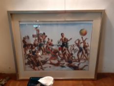 Charles Meere 'Australian Beach Pattern' framed pr
