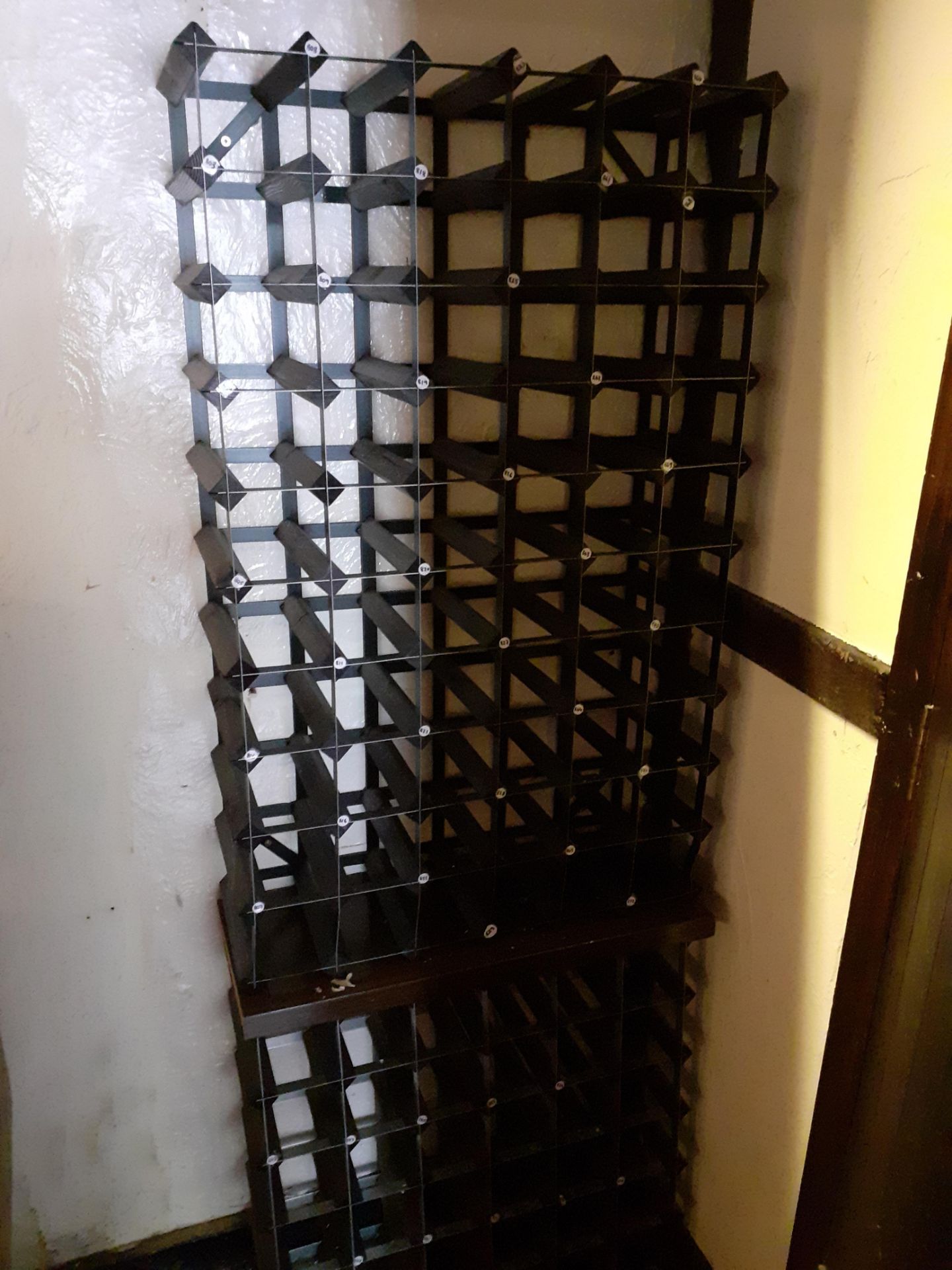 Timber wine rack & 2 metal wire racks - Image 2 of 2