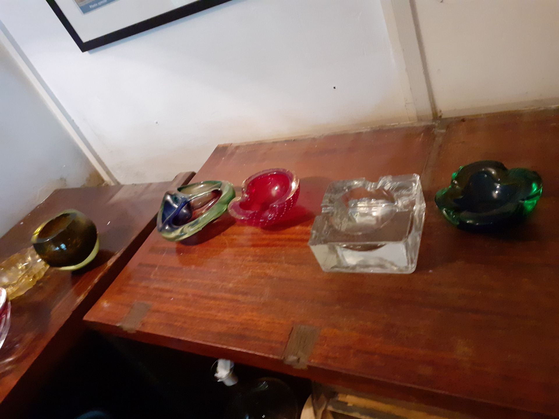 12 Ornate glass ashtrays & 12 rosette award plates - Image 2 of 6