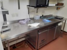 stainless steel food prep table 8ft