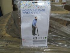 (P24) PALLET TO CONTAIN 1,728 x NOVELTY INFLATABLE WALKING STICKS - NEW - RRP £2.99 EACH