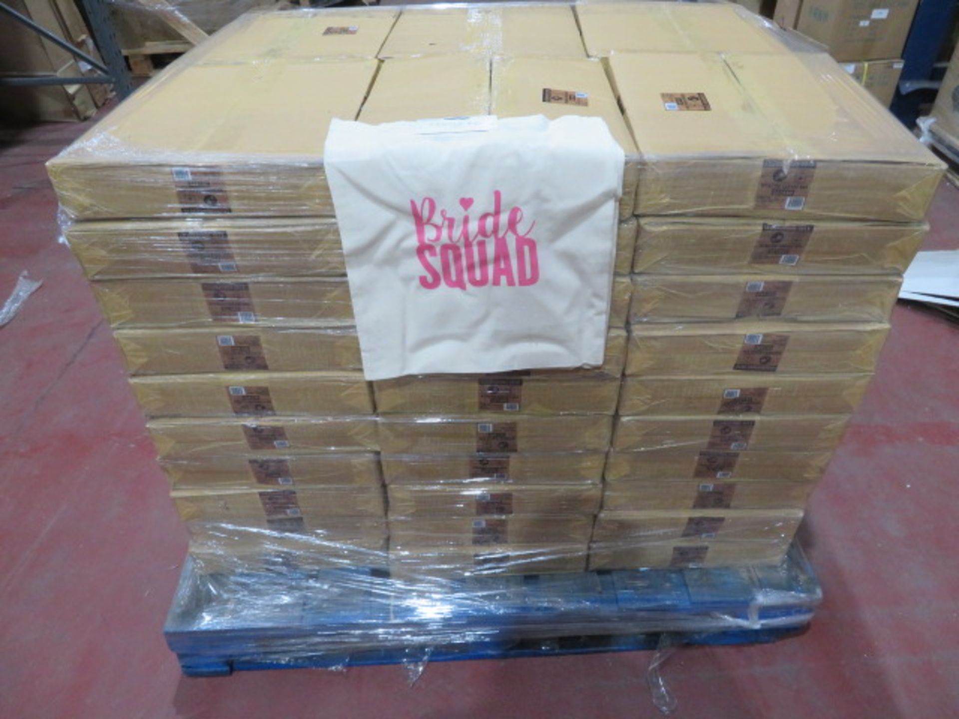 (P29) PALLET TO CONTAIN 1,440 x BRIDE SQUAD CANVAS BAGS - NEW - RRP £4.99 EACH - Image 2 of 2