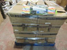 (P15) PALLET TO CONTAIN 64 x TESCO MEDIUM 4 POLE WIND BREAKS - EASY TO CARRY & ULTRA LIGHTWEIGHT -