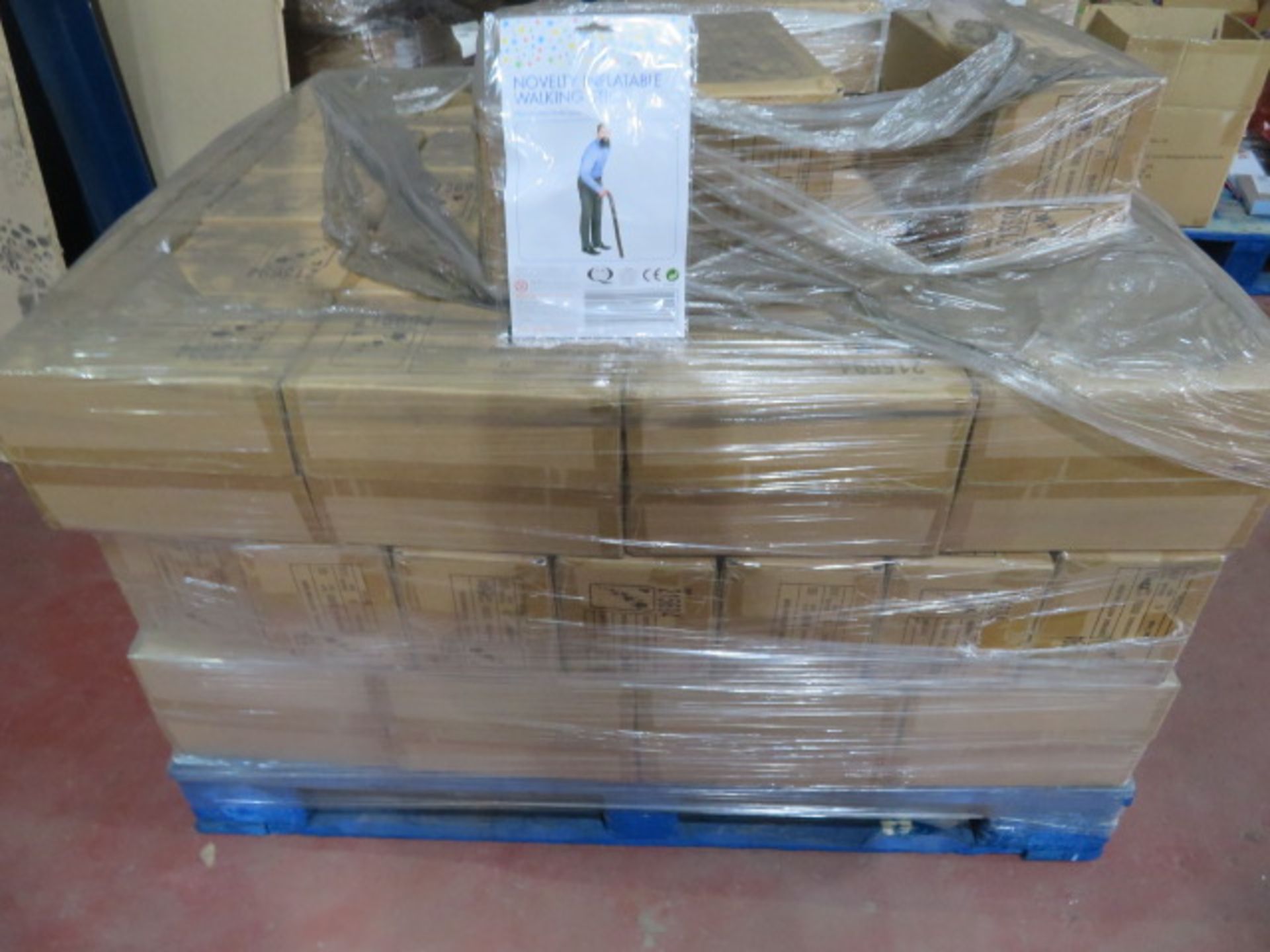 (P24) PALLET TO CONTAIN 1,728 x NOVELTY INFLATABLE WALKING STICKS - NEW - RRP £2.99 EACH - Image 2 of 2