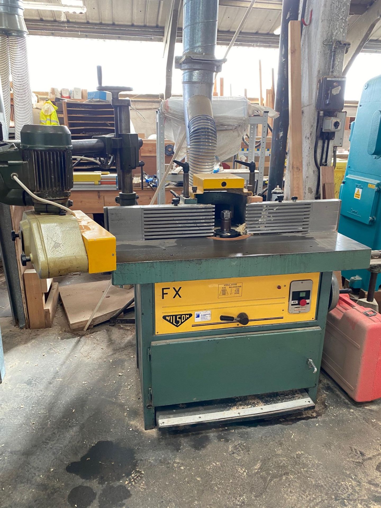 Wilson FX Spindle Moulder complete with Zangheri and Boschetti power feed unit