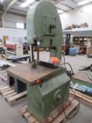 Wadkin Bursgreen bandsaw with 90° turn table