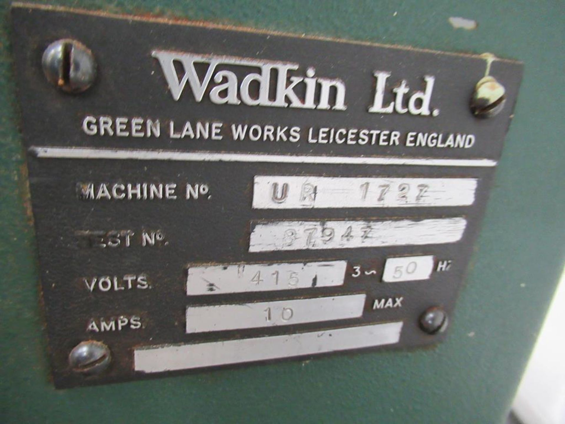 Wadkin UR1727 Treadle operated Router 3 phase - Image 5 of 5