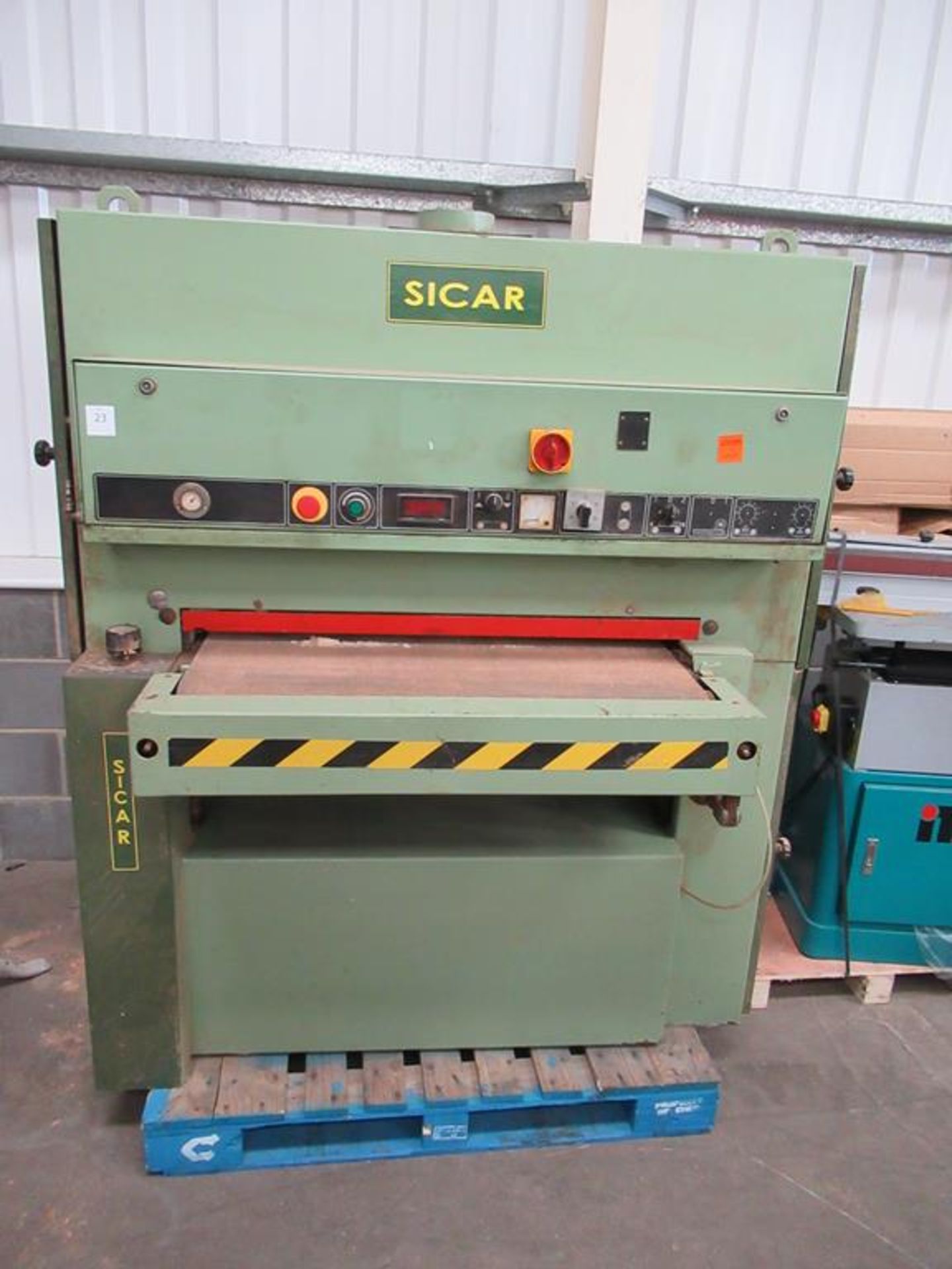 Sicar 7056 Metai 940mm wide Belt Sander YOM 06 with 3 spare belts 3 phase