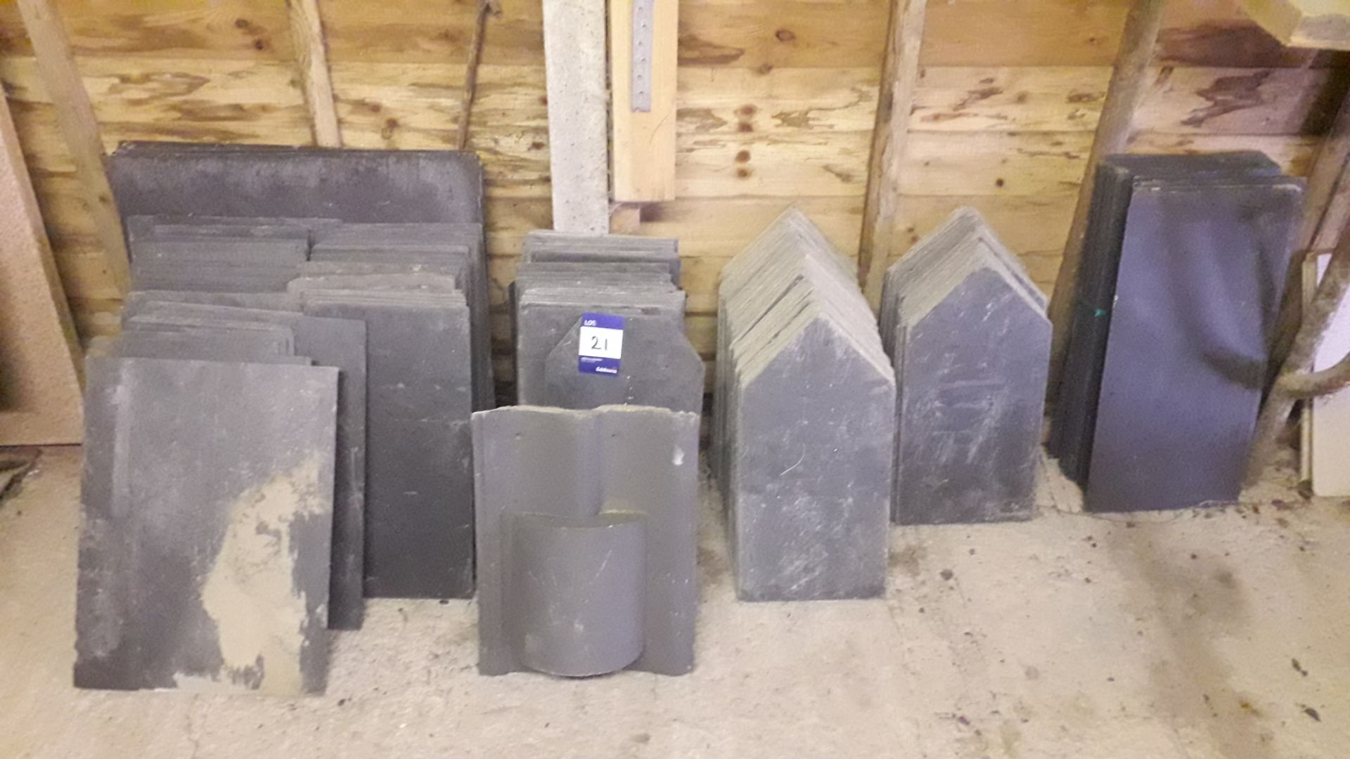 Quantity of 20 x 10 Natural Slate Tiles and 20 x 1