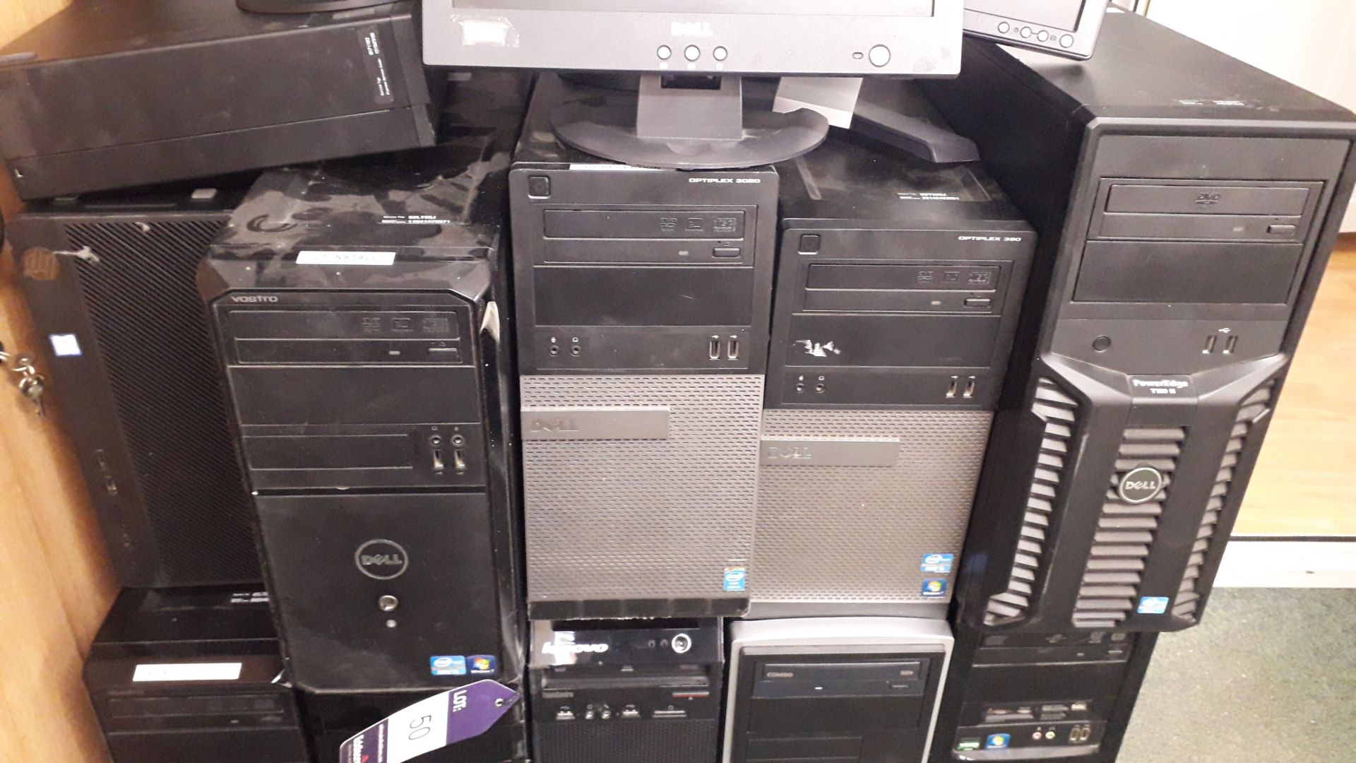 9 x Various Computers (Hard Drives Removed) with 4 x Various Monitors - Image 2 of 4