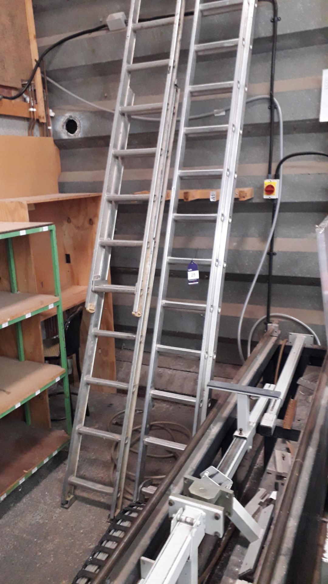 2 x Aluminium Double Extension Ladders - Image 2 of 2