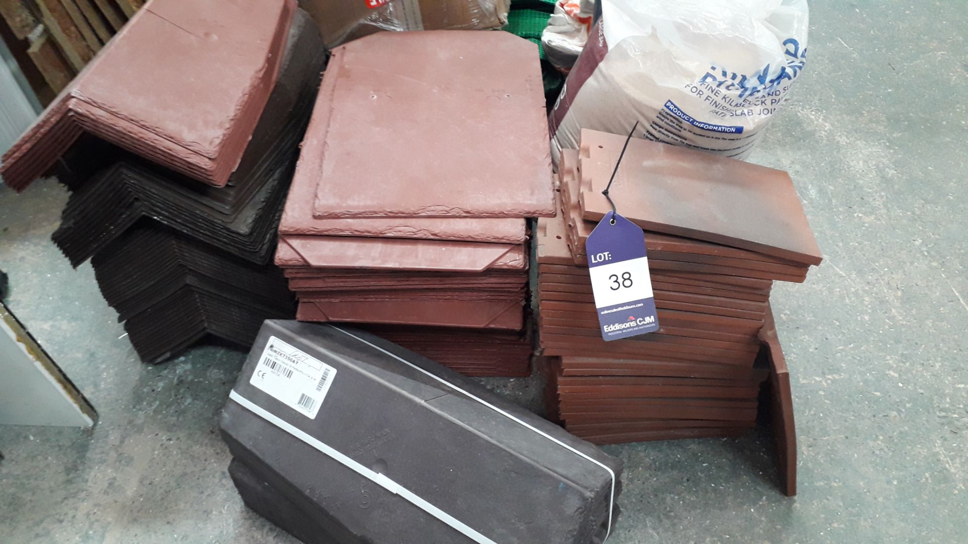 Quantity of Slate Effect Plastic Ridge Tiles and Tiles, Quantity of Rosemary Cray Tiles, 2 Bags - Image 2 of 4