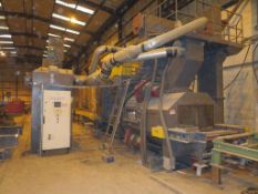 2015 Pangborn SES 4D 1250/420 H. machine shot blast line with manganese blasting chamber