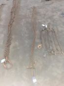 2.5m 2 leg lifting chain with hooks and chain shorteners