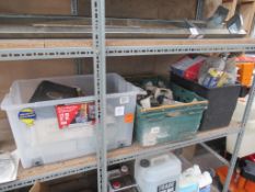 3 x boxes to contain electrical components, markers, numbers etc. to shelf