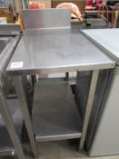 Stainless steel prep table with undertier