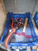 Box of tools including axes