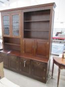 A large dark wooden bookcase