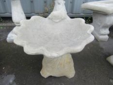 Shell Bird Bath