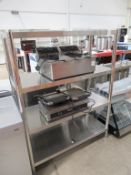 Stainless steel 4 tier storage shelving