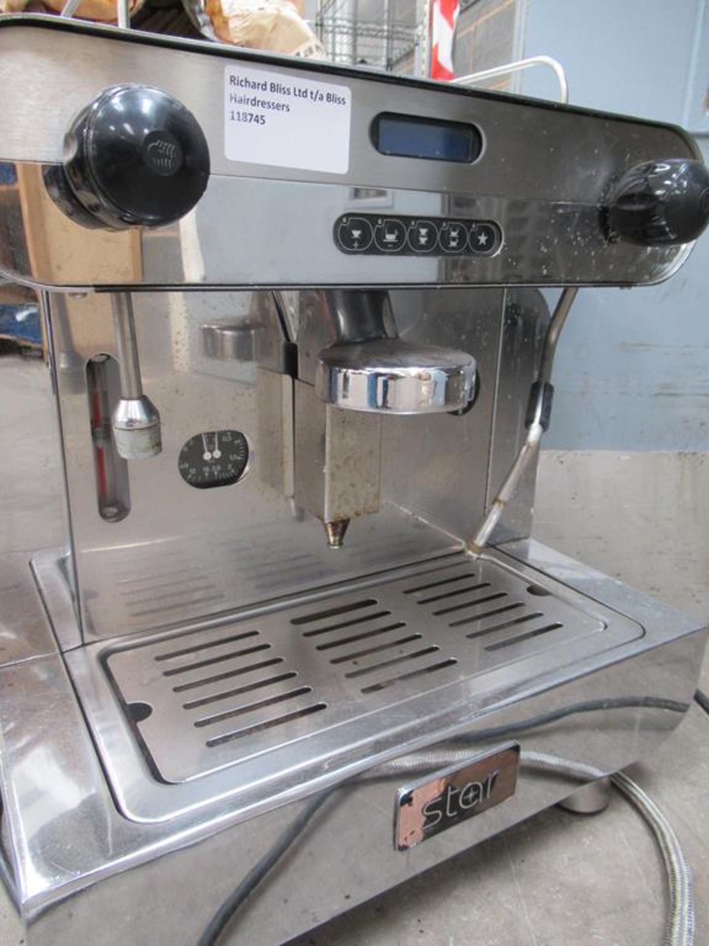 Stainless steel Star commercial coffee machine with a Fracino grinder and water filter - Image 2 of 2