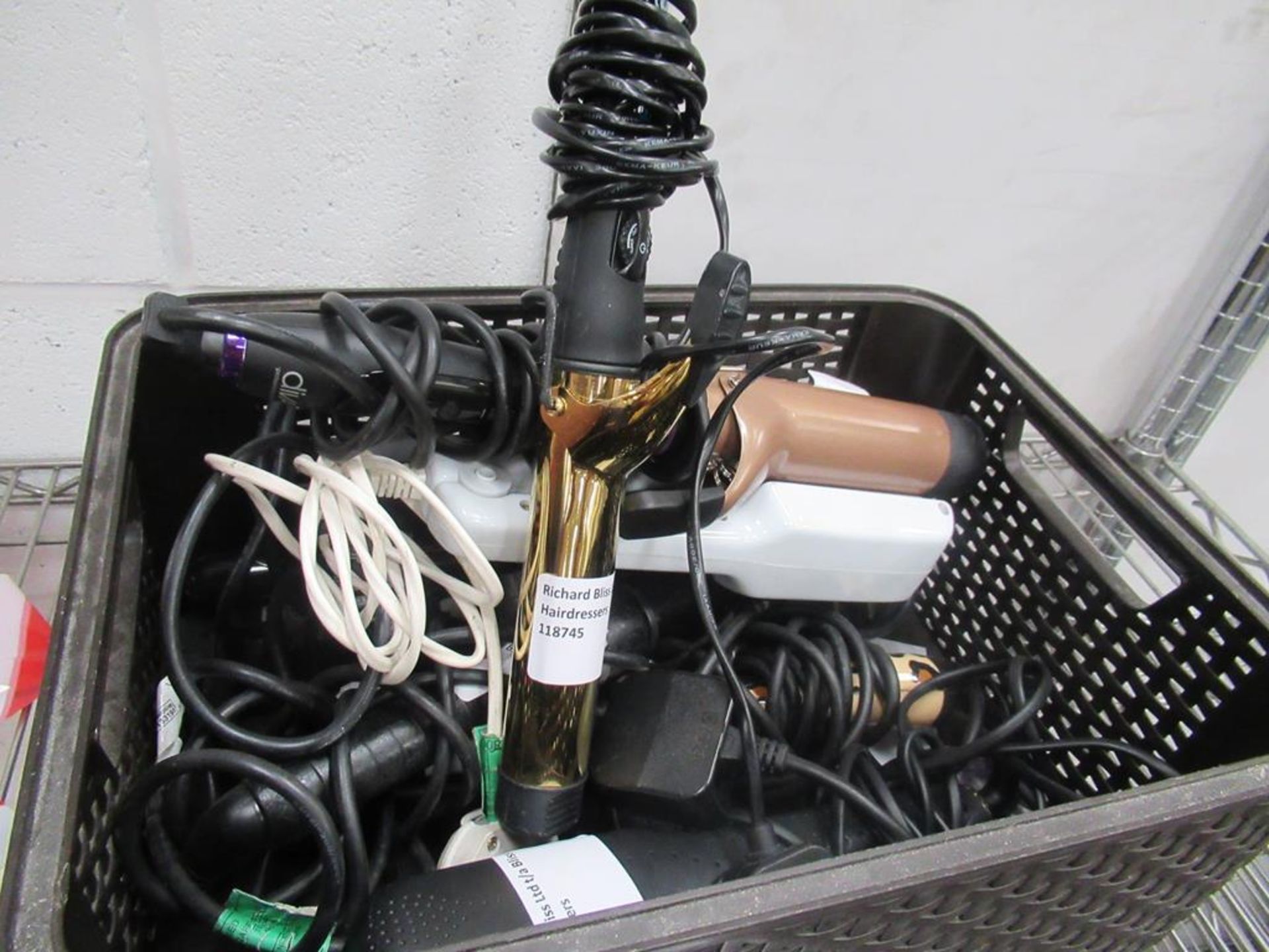 Basket of curling tongs and straighteners - Image 3 of 3
