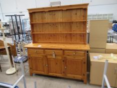 Large pine effect Welsh dresser