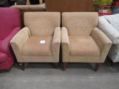2 x Marks & Spencer floral chairs