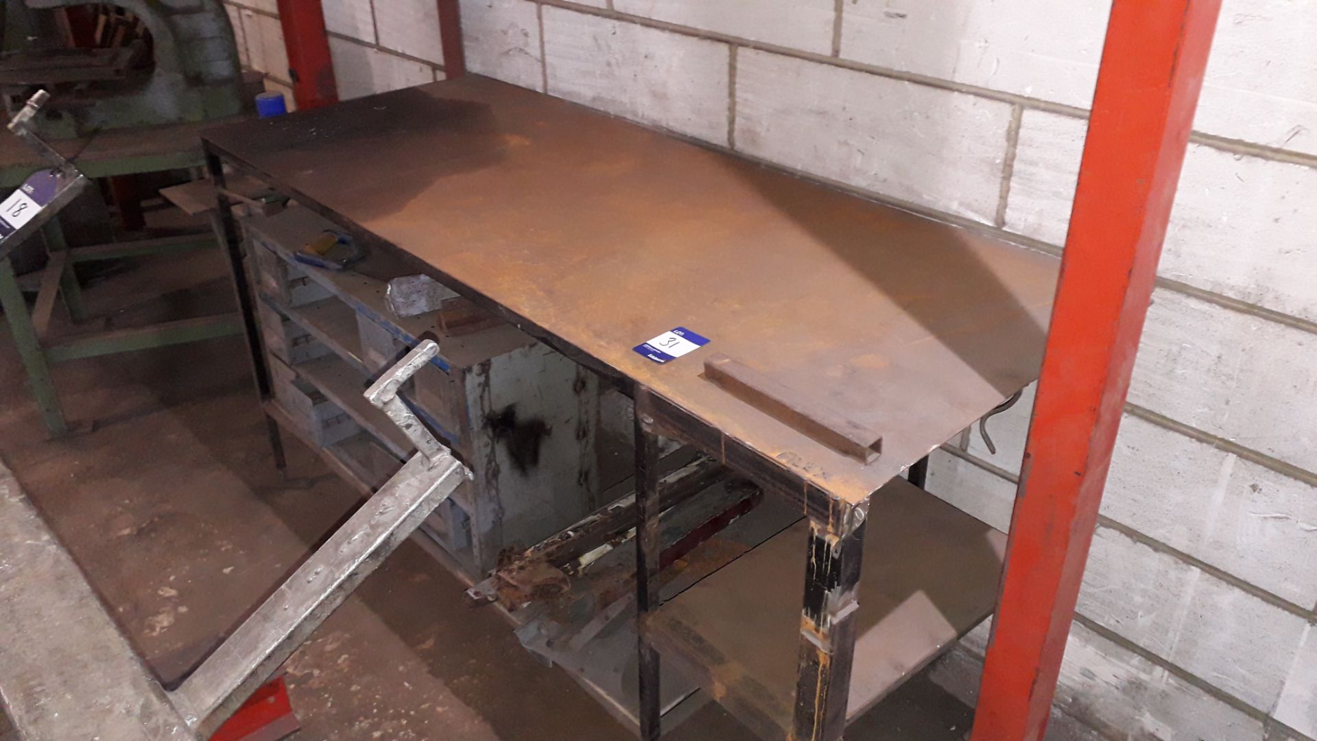 Steel Work Bench 180x75x90 and Steel Table 80x60x8