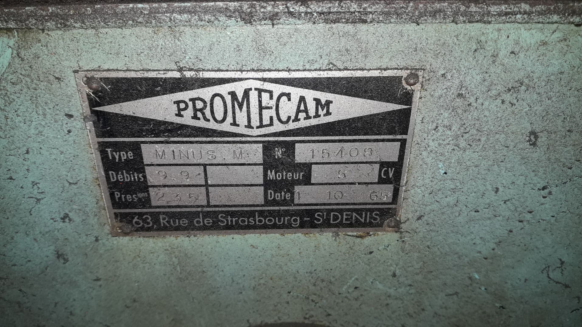 Promecam Minus M 6’ Press Break Serial Number 1540 - Image 5 of 5